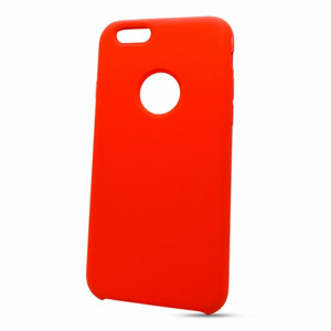 Puzdro Liquid TPU iPhone 6/6s (výrez na logo) - červené