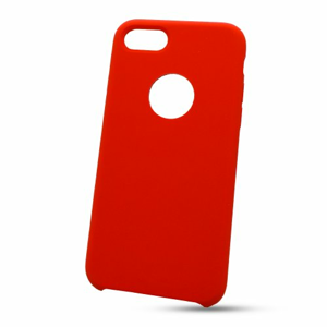 Puzdro Liquid TPU iPhone 7/8 - červené (s výrezom na logo)