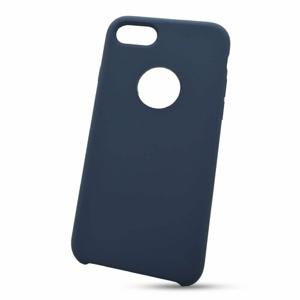 Puzdro Liquid TPU iPhone 7/8 - tmavo-modré (s výrezom na logo)