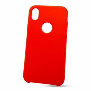 Puzdro Liquid TPU iPhone XR - červené (s výrezom na logo)