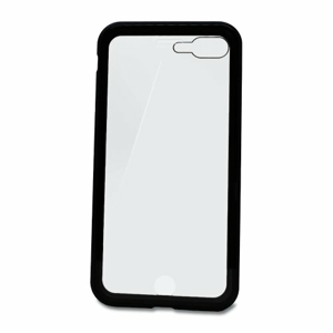 Puzdro Magnet Metal Glass 360 iPhone 7 Plus/8 Plus celotelové - čierne