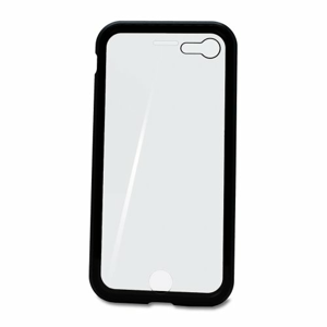 Puzdro Magnet Metal Glass 360 iPhone 7/8 celotelové - čierne