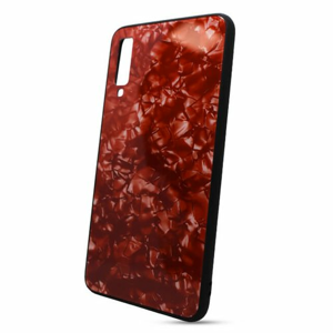 Puzdro Marble Glass TPU Samsung Galaxy A7 A750 - červené