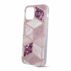 Puzdro Marble TPU iPhone 11 - Ružové