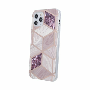 Puzdro Marble TPU iPhone 12 Mini  - Ružové