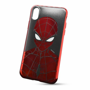 Puzdro Marvel TPU iPhone X/Xs Spider Man vzor 014 (licencia) - červené chrome