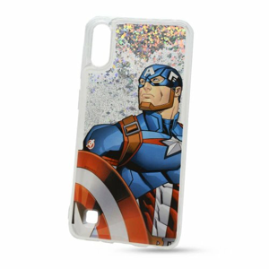 Puzdro Marvel TPU Samsung Galaxy A10 A105 Liquid Captain America vzor 011 (licencia) - transparentné