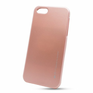 Puzdro Mercury i-Jelly TPU iPhone 5/5s/SE - ružovo-zlaté