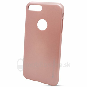 Puzdro Mercury i-Jelly TPU iPhone 7 Plus - zlato-ružové