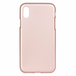 Puzdro Mercury i-Jelly TPU iPhone X/Xs - ružovo-zlaté