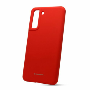 Puzdro Mercury Silicone Samsung Galaxy S21 FE - červené