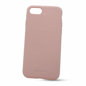 Puzdro Mercury Silicone TPU iPhone 7/8/SE 2020 - pieskovo-ružové