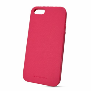 Puzdro Mercury Style Lux TPU iPhone 5/5S/SE - tmavo ružové