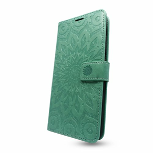 Puzdro Mezzo Book iPhone 13 Mini vzor mandala - zelené