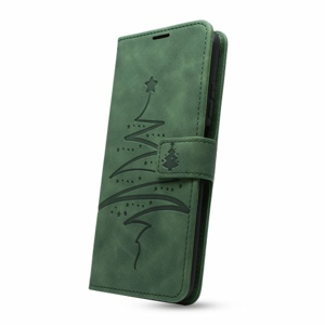 Puzdro Mezzo Book Samsung Galaxy A12 A125 vzor vianočný strom - zelené