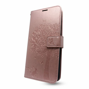 Puzdro Mezzo Book Samsung Galaxy A12 A125/M12 M127 vzor strom - zlato ružové