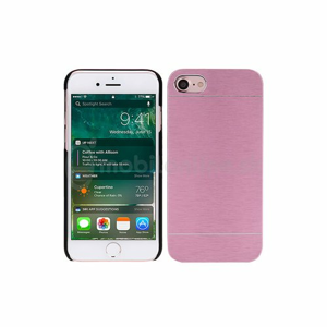 Puzdro NoName Hard iPhone 7/8  z brúseného hliníka - svetlo-ružové