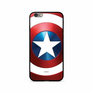 Puzdro Original Marvel Glass TPU iPhone 6/6s Captain America vzor 026 - multi (licencia)