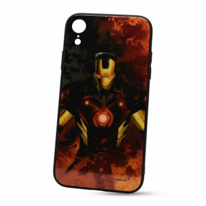 Puzdro Original Marvel Glass TPU iPhone XR Iron Man vzor 023 - multicolor (licencia)