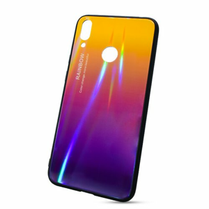 Puzdro Rainbow Glass TPU Huawei Y7 2019 - fialové