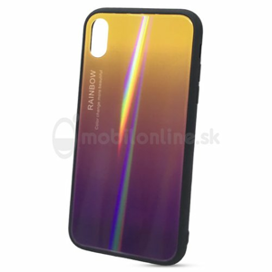 Puzdro Rainbow Glass TPU iPhone XR - fialové