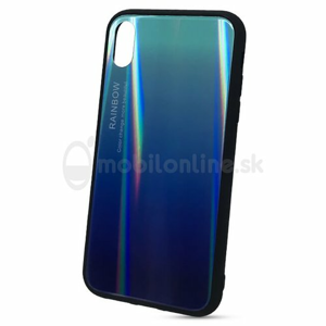 Puzdro Rainbow Glass TPU iPhone XR - modré