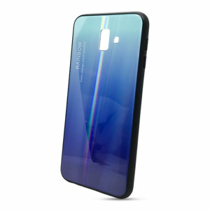 Puzdro Rainbow Glass TPU Samsung Galaxy J6+ J610 - modré
