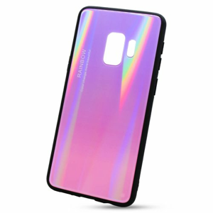 Puzdro Rainbow Glass TPU Samsung Galaxy S9 G960 - ružové