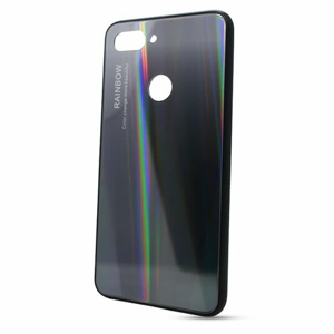 Puzdro Rainbow Glass TPU Xiaomi Mi 8 Lite - čierne