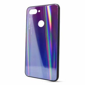 Puzdro Rainbow Glass TPU Xiaomi Mi 8 Lite - modro-fialové