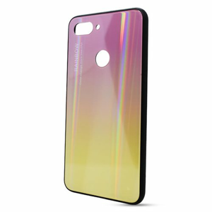 Puzdro Rainbow Glass TPU Xiaomi Mi 8 Lite - ružovo-zlaté