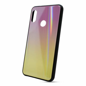 Puzdro Rainbow Glass TPU Xiaomi Mi A2 Lite - ružovo-žlté