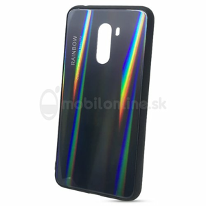 Puzdro Rainbow Glass TPU Xiaomi Pocophone F1 - čierne