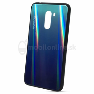 Puzdro Rainbow Glass TPU Xiaomi Pocophone F1 - modré