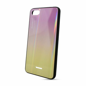 Puzdro Rainbow Glass TPU Xiaomi Redmi 6A - ružovo-žlté