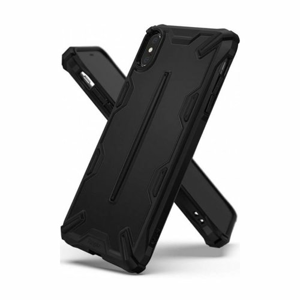 Puzdro Ringke Dual X TPC/TPU iPhone X/XS - čierne (MIL-STD 810G - 516.6)