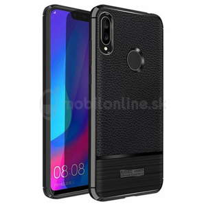 Puzdro Rugged Carbon TPU Huawei Nova 3 - čierne