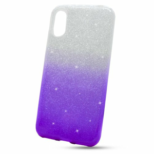 Puzdro Shimmer 3in1 TPU Huawei Y6 2019 - strieborno-fialové