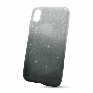 Puzdro Shimmer 3in1 TPU iPhone XR - strieborno-čierne