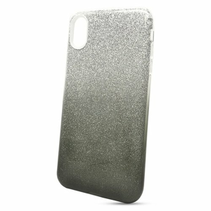 Puzdro Shimmer 3in1 TPU iPhone Xs Max - strieborno-čierne