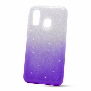 Puzdro Shimmer 3in1 TPU Samsung Galaxy A40 A405 - strieborno-fialové