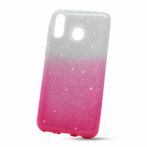 Puzdro Shimmer 3in1 TPU Samsung Galaxy M20 M205 - strieborno-ružové