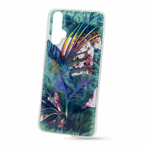 Puzdro Shimmer Design TPU Honor 20/Huawei Nova 5T - lístie palma