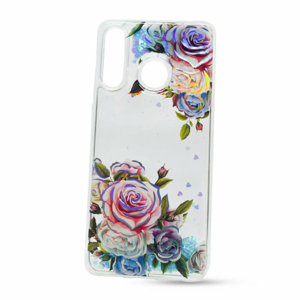 Puzdro Shimmer Design TPU Huawei P30 Lite - kvety