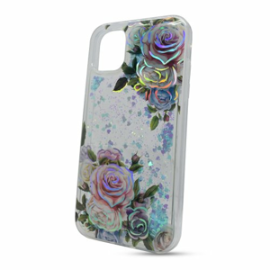 Puzdro Shimmer Design TPU iPhone 11 (6.1) - kvety