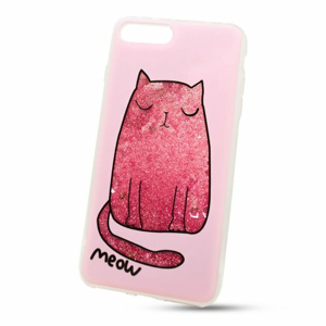 Puzdro Shimmer Design TPU iPhone 7 Plus/8 Plus - mačka