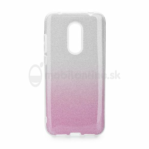 Puzdro Shining 3in1 TPU Xiaomi Redmi 5 Plus - ružovo-strieborné