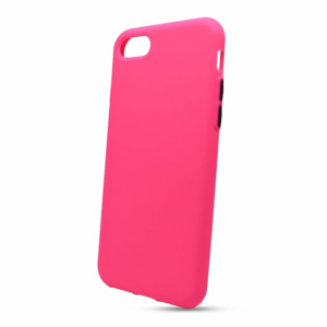 Puzdro Solid Silicone TPU iPhone 7/8/SE 2020 - neon ružové