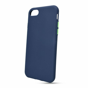 Puzdro Solid Silicone TPU iPhone 7/8/SE 2020 - tmavo modré
