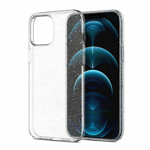 Puzdro Spigen Liquid Crystal iPhone 12 Pro Max - transparentné s trblietkami